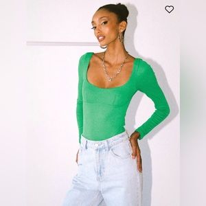 Princess Polly Green Bodysuit